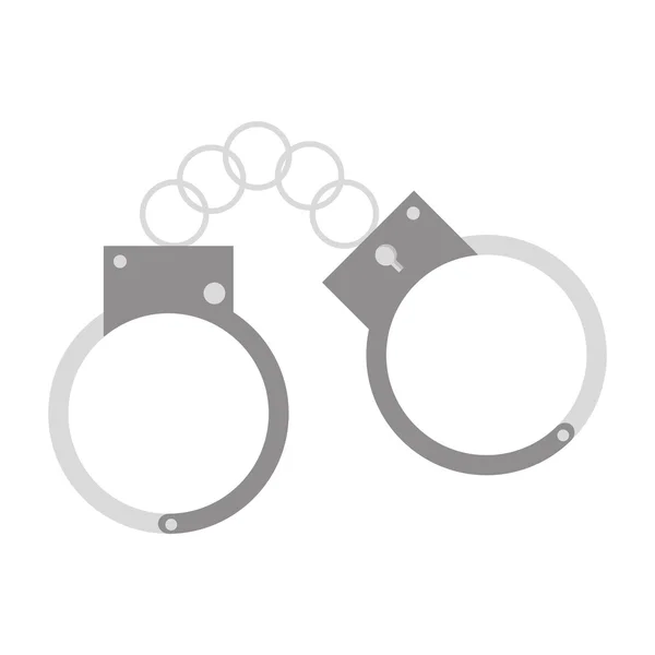 Metal handcuffs icon — Stock Vector