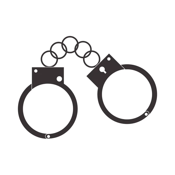 Metal handcuffs icon — Stock Vector