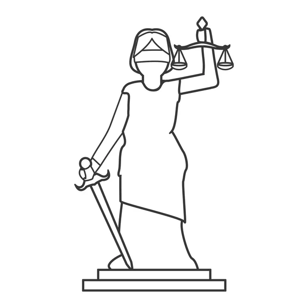 Lady justice icon — Stock Vector