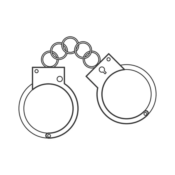 Metal handcuffs icon — Stock Vector