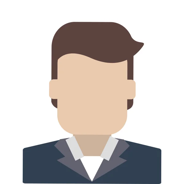 Faceless businessman portrait icon — Stock Vector