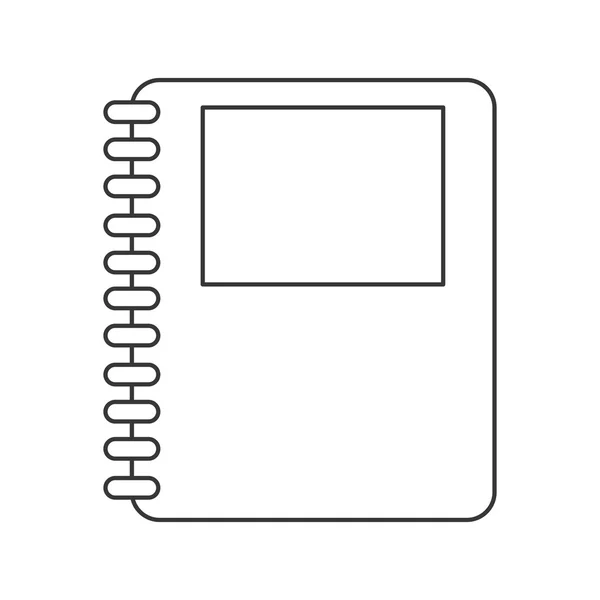 Icône du carnet filaire — Image vectorielle