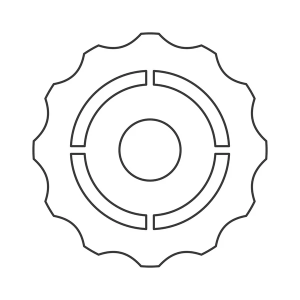 单个齿轮图标 — 图库矢量图片