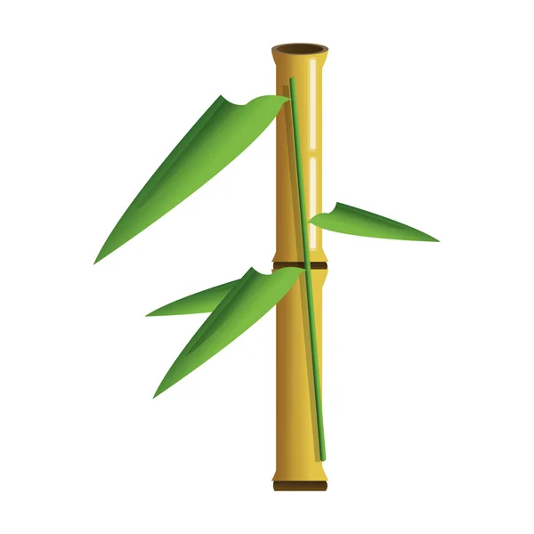 Icono del segmento de bambú — Vector de stock