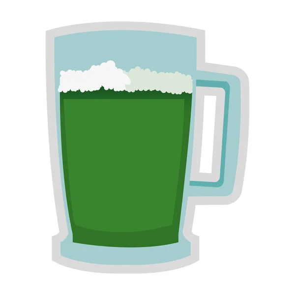 Icono de cerveza verde — Vector de stock