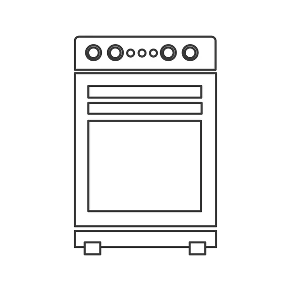 Stufa icona del forno — Vettoriale Stock