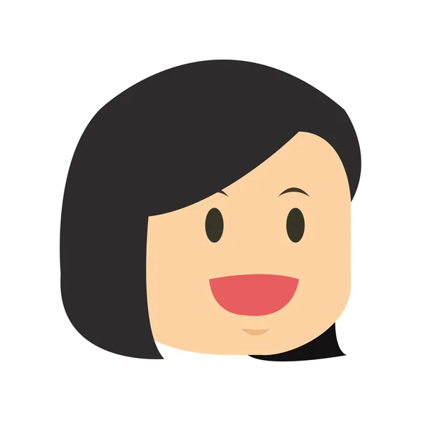 Cara de icono de la mujer — Vector de stock