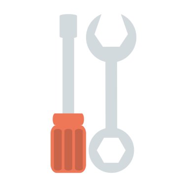 tornavida ve anahtar simgesi