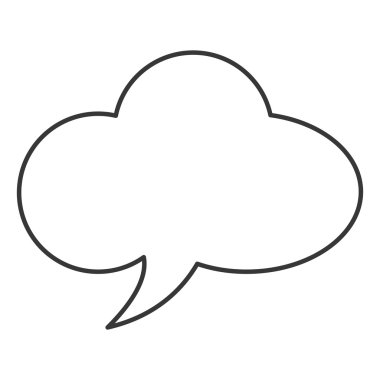 cloudlike konuşma balonu simgesinin