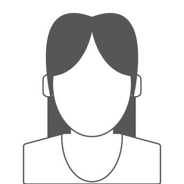 meçhul kadın portre simgesi