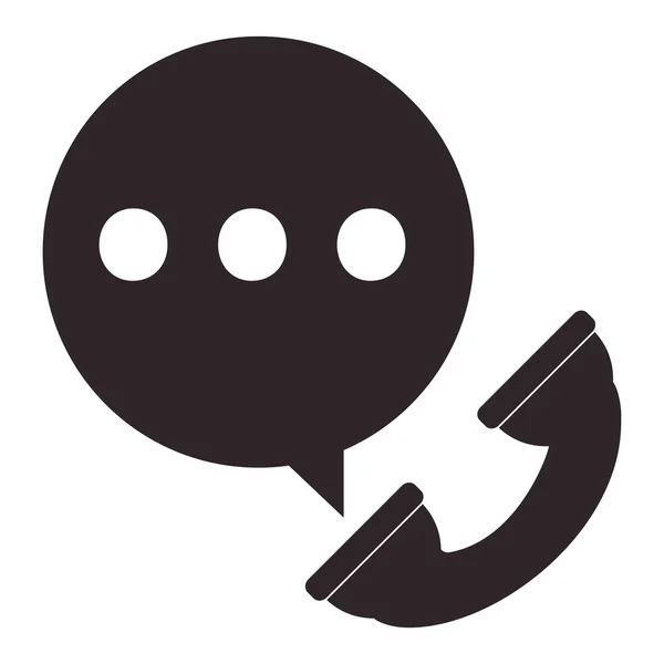 电话标志与对话气泡图标 — 图库矢量图片