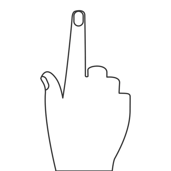Mão apontando com o ícone do dedo indicador —  Vetores de Stock
