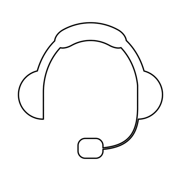 Ícone de fone de ouvido único — Vetor de Stock
