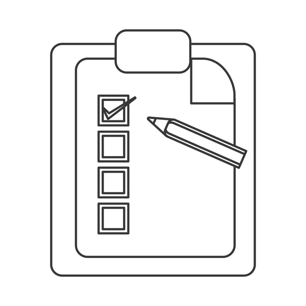 Clipboard with pencil icon — Stock Vector