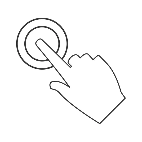 Hand wijzen met de wijsvinger pictogram — Stockvector