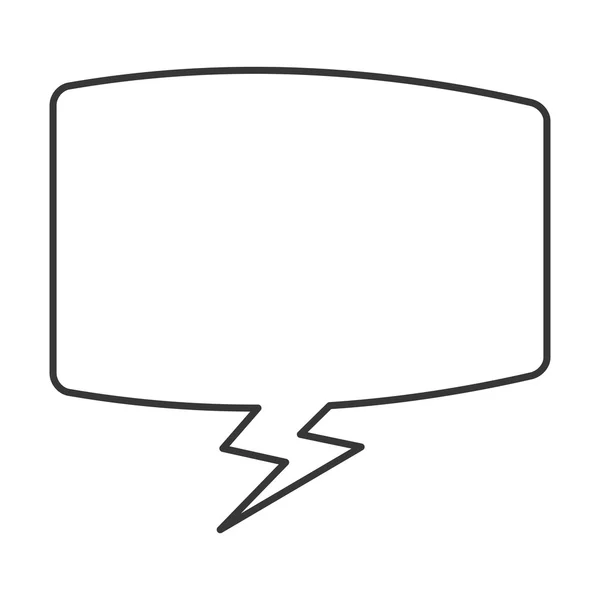 Bulle de conversation rectangle icône — Image vectorielle