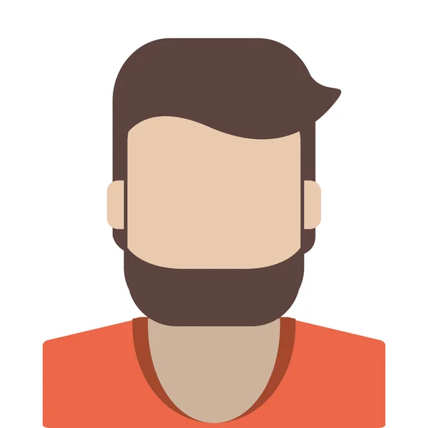 Faceless man portrait icon — Stock Vector