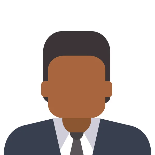 Hombre sin rostro retrato icono — Vector de stock