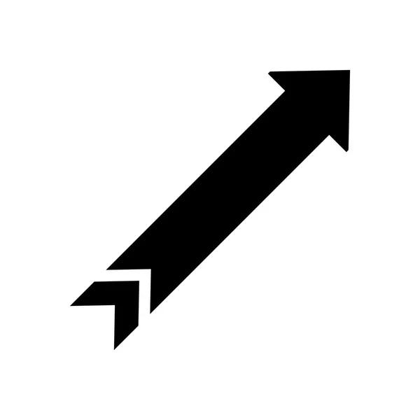 Freccia puntando l'icona — Vettoriale Stock