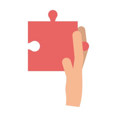 bulmaca parçası simgesi tutan el