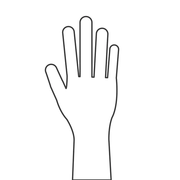 Icône main ouverte — Image vectorielle