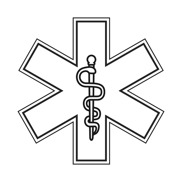 Rod of asclepius icon — Stock Vector