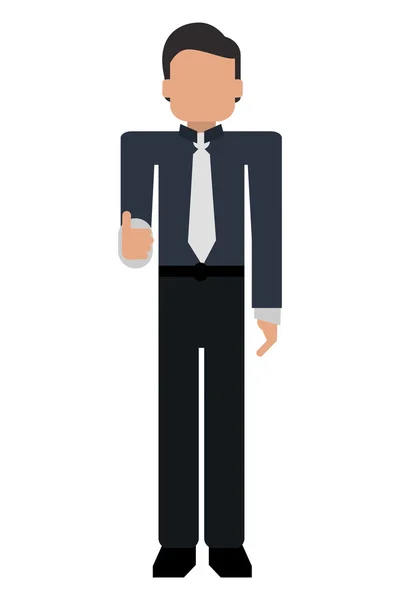 Faceless businessman portrait icon — Stock Vector