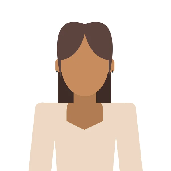 Gesichtslose Frauenporträt-Ikone — Stockvektor
