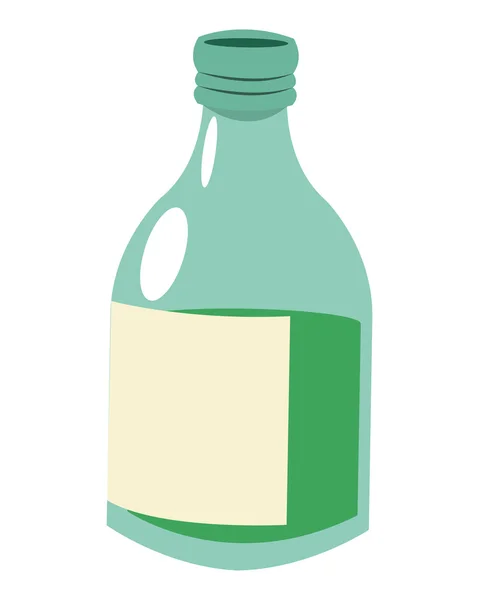 Icono botella de vidrio — Vector de stock