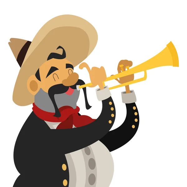 Mariachi zenész ikon — Stock Vector