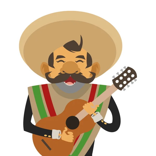 Mariachi müzisyen simgesi — Stok Vektör