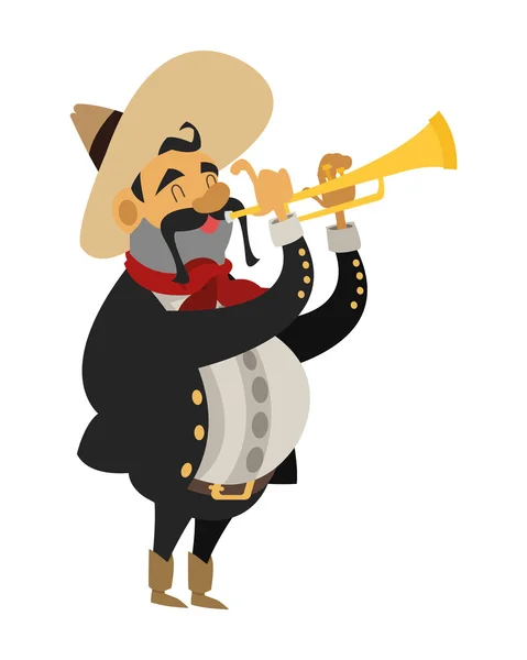 Icona del musicista mariachi — Vettoriale Stock