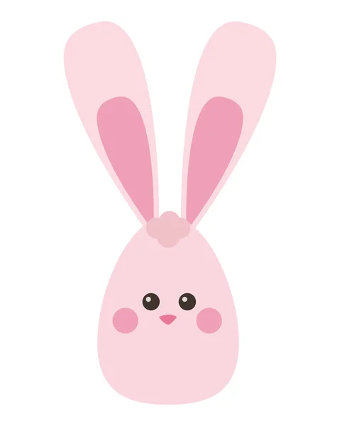 Easter bunny with egg icon — Stock Vector