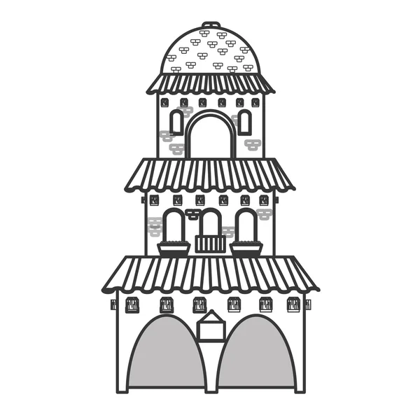 Icône de l'architecture coloniale espagnole — Image vectorielle