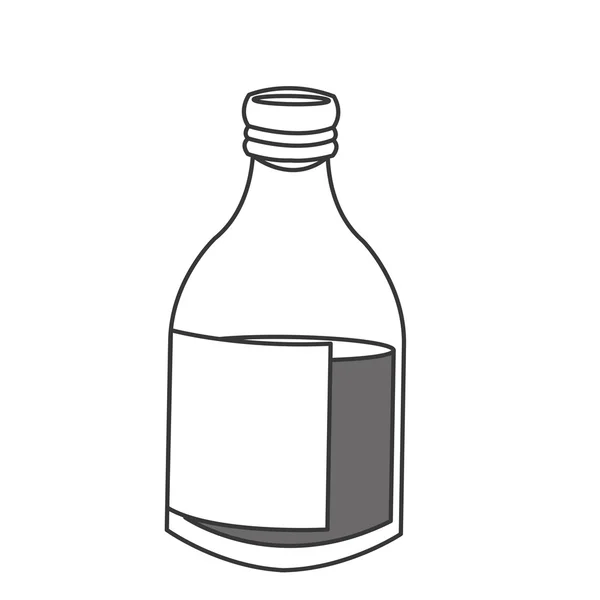 Glazen fles pictogram — Stockvector