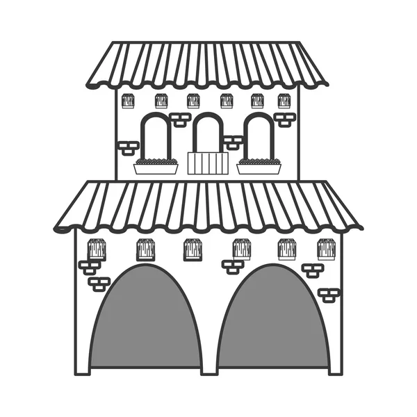 Икона испанской колониальной архитектуры — стоковый вектор