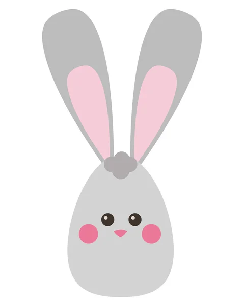 Conejito de Pascua con icono de huevo — Vector de stock