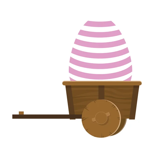 Пасхальное яйцо в вагоне — стоковый вектор