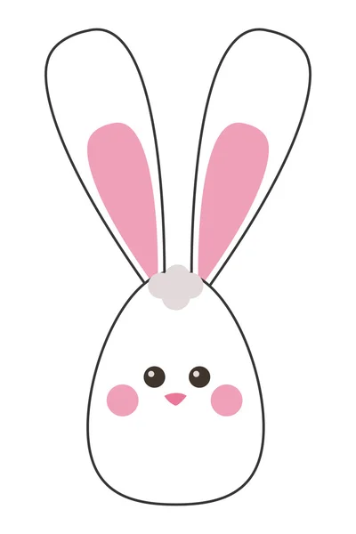 Easter bunny with egg icon — Stock Vector