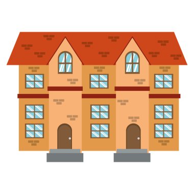 Tek tuğla bina simgesini