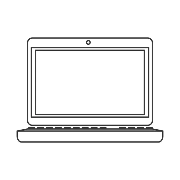Pictogram van de voorzijde van de laptop — Stockvector