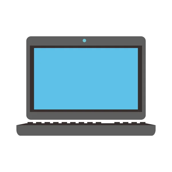Laptop-Frontansicht-Symbol — Stockvektor