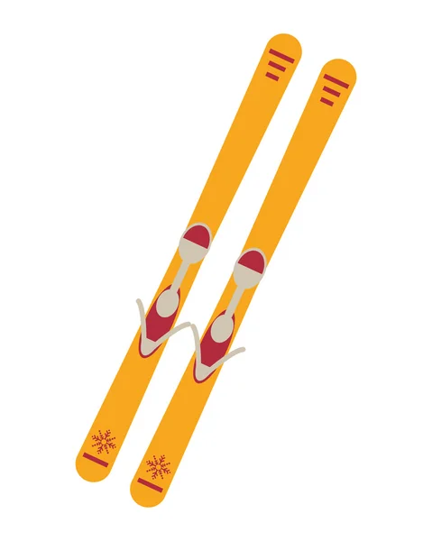 Paire de skis icône — Image vectorielle