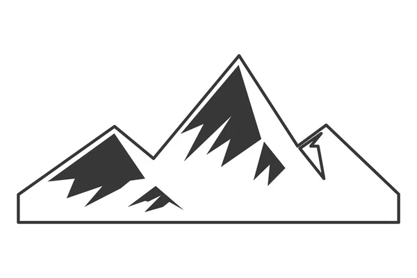 Ikone schneebedeckter Berge — Stockvektor