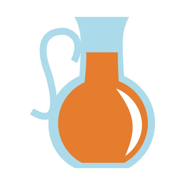 Стеклянный кувшин с иконой напитка — стоковый вектор