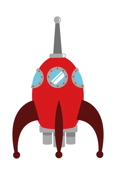 Toy rocket icon — Stock Vector