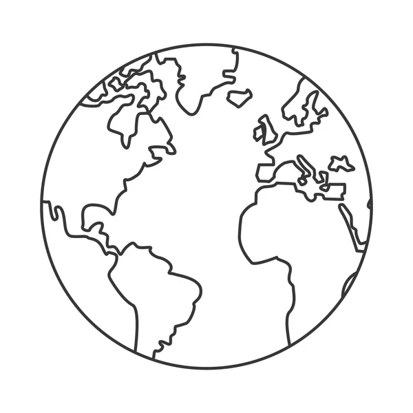 Föld Globe ikon — Stock Vector