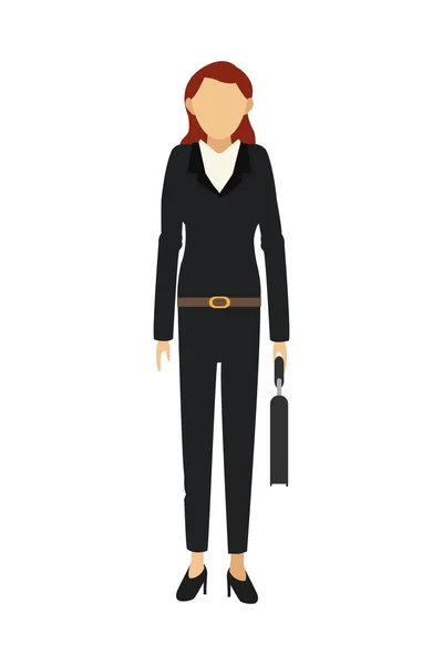 Mujer de negocios icono — Vector de stock