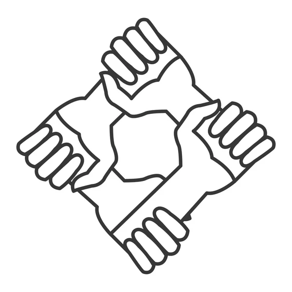 Community hands icon — Stock Vector