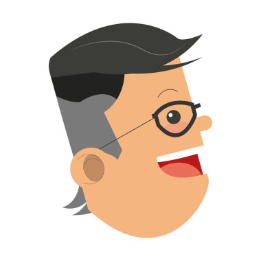 Orta yaş mutlu adam simgesi